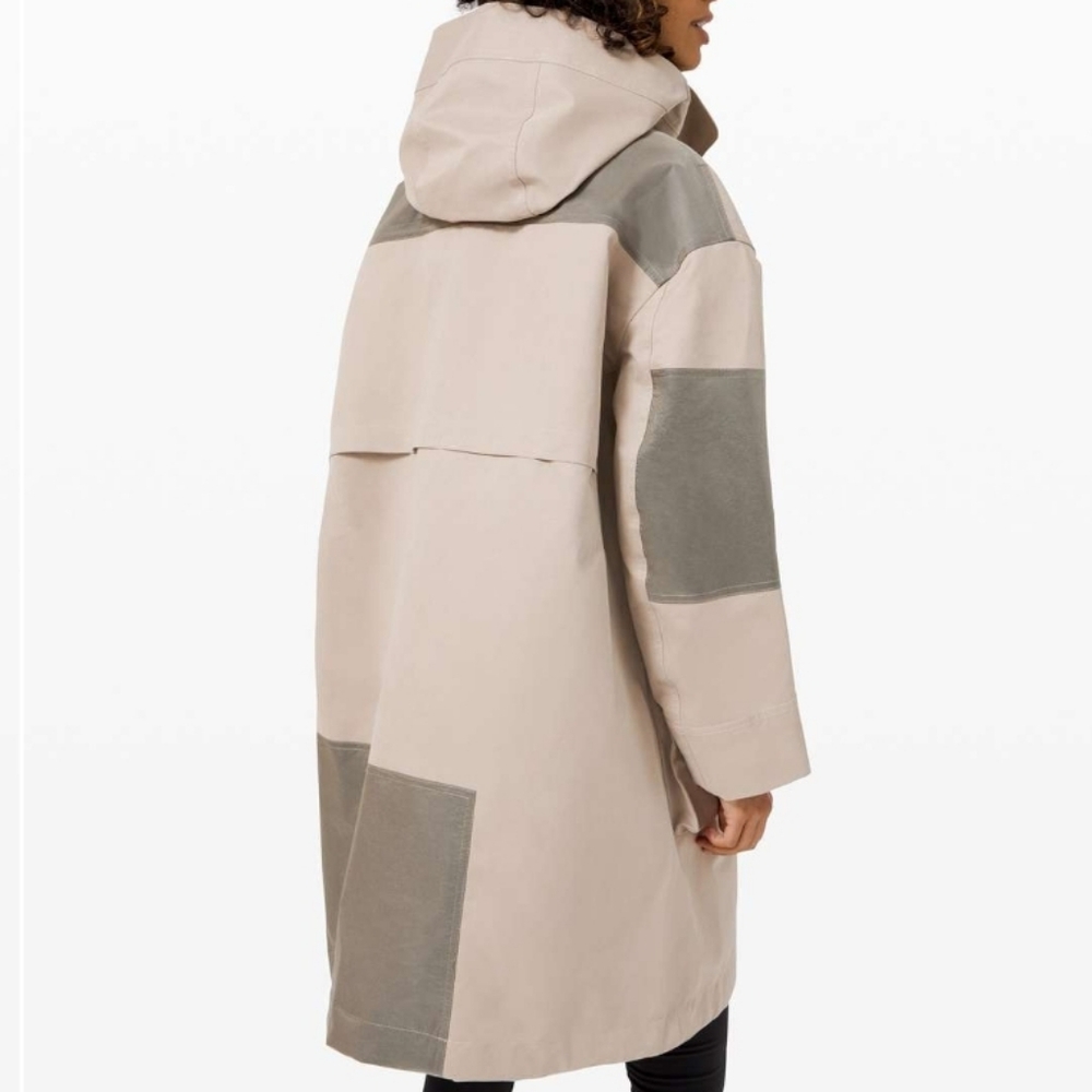 Lululemon Gathering Storm Long Jacket In Sandlot Size 8 - Picture 5 of 13